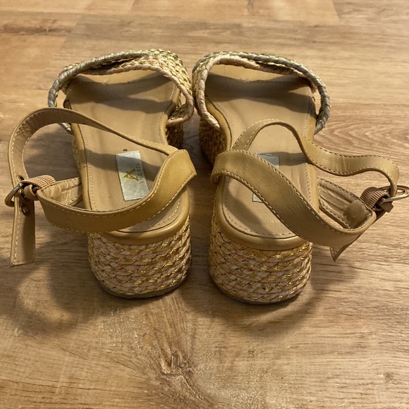 Andrea Platform Sandals Espadrilles Wedges Woven Jute - Picture 4 of 4